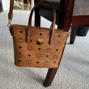 MCM Anya Mini Logo Shopper Bag